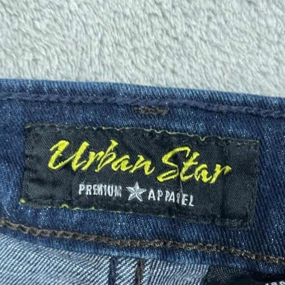 Urban Star Mens Premium Straight Leg Jeans Blue Size 30x32 Cotton Denim a1201 - Picture 2 of 6